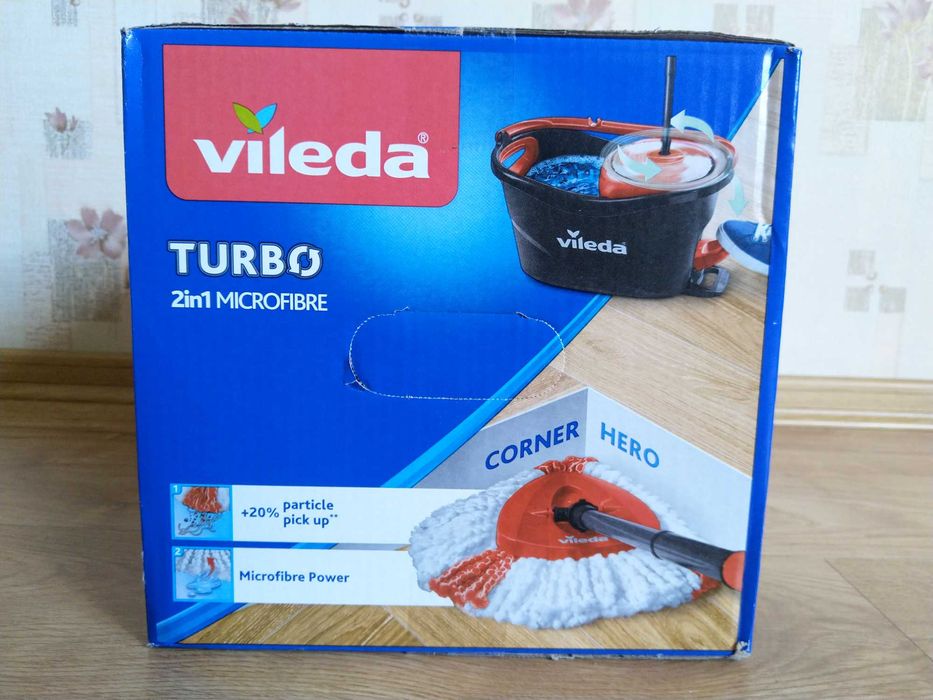 NAJTANIEJ Mop Obrotowy Turbo Wiadro Kij 2w1 Zestaw Wysyłka