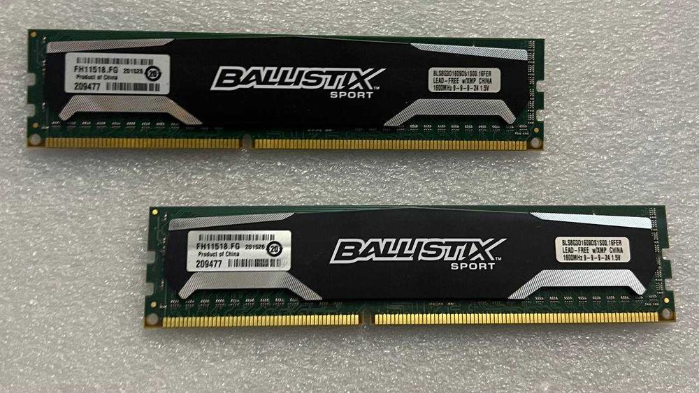 Комплект 16Гб (2*8Gb) DDR3 1600MHz радіатори 16Gb