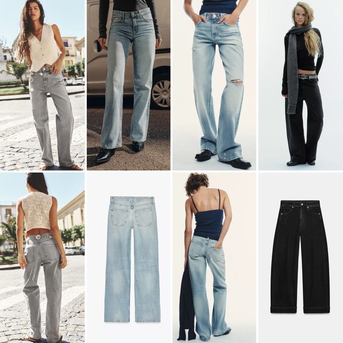 Джинси wide leg, baggy Zara, 34,38