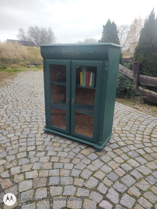 Witryna,biblioteka,serwantka,szafka malowana