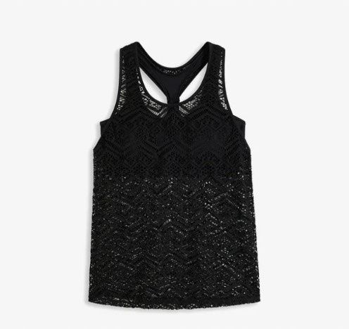 B.P.C. top tankini ażurowy czarny 48.