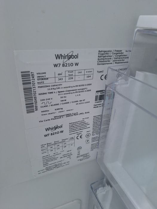 Lodówko zamrażarka marki Whirlpool