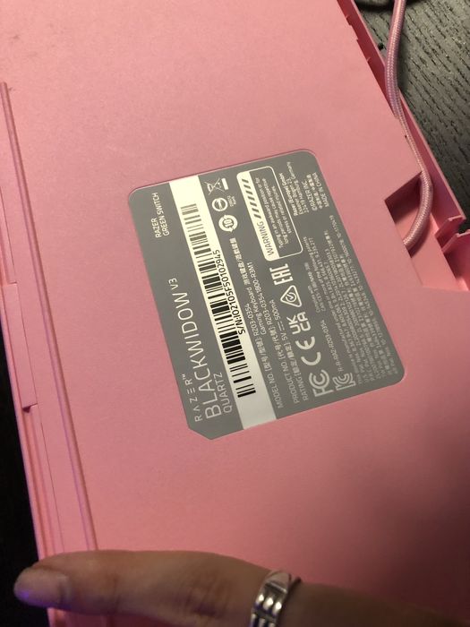 Razer Blackwidow V3 Quartz Keyboard (Pink)64354256997250124