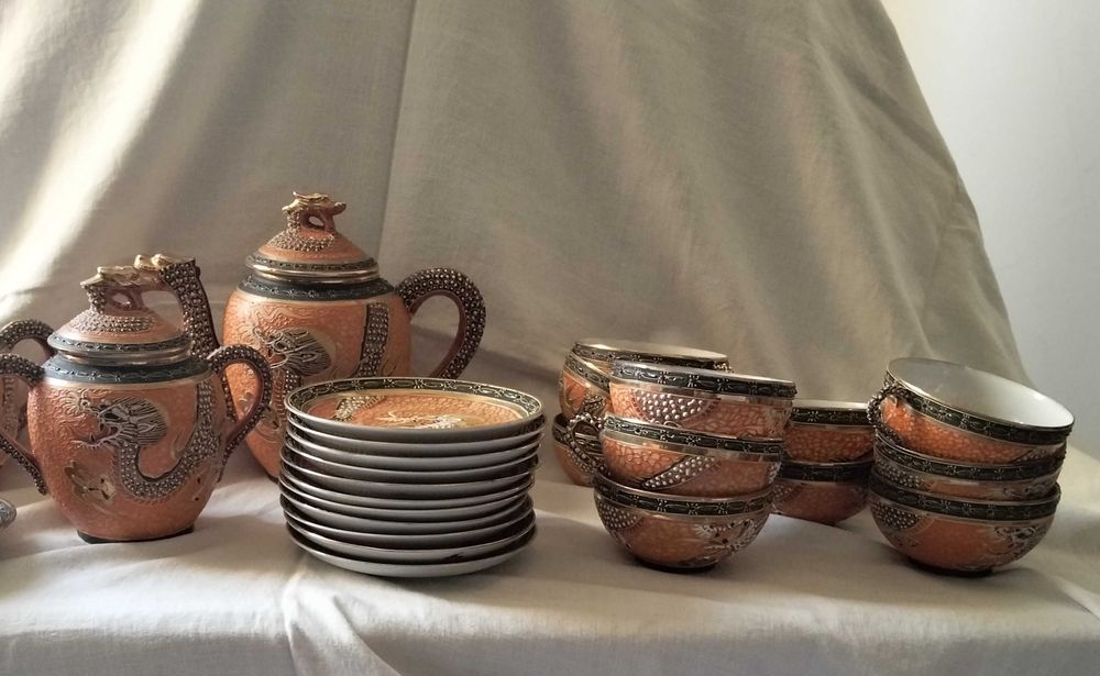 Serviço de chá japonês Moriage Dragonware