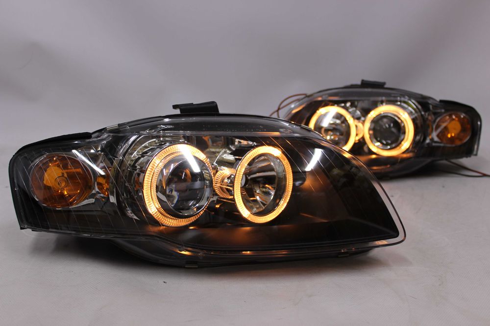 Lampy reflektory przednie przód AUDI A4 B7 04-08 RINGI H7 SOCZEWKA !