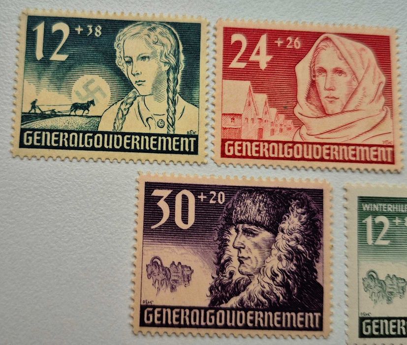 Рейх марки Генерал Губернаторство 1940 р. Гітлер чисті 5 марок серія +