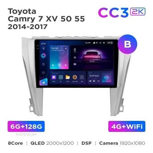 Штатная магнитола Teyes CC3 2k 4+32 Gb Toyota Camry XV 50 55 2014-2017