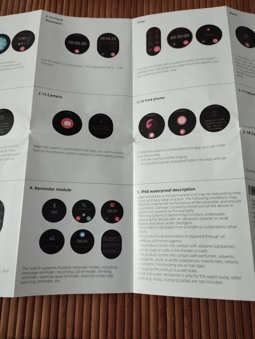 Smartwatch nowy, różowy