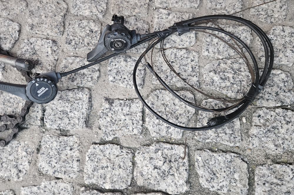 Przerzutki przód, tył shimano, linki, stopka