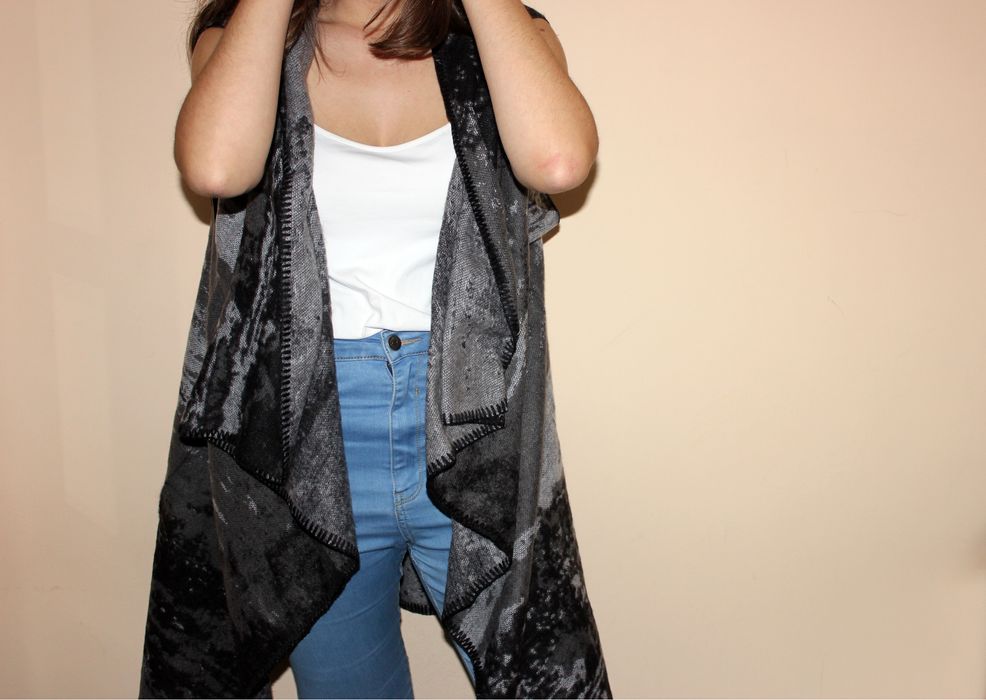 Colete de malha preto