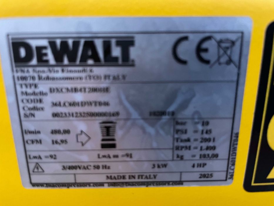 COMPRESSOR 200 LTS 4HP DXCMB4T2