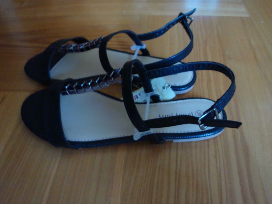 czarne sandałki/ czarne sandały