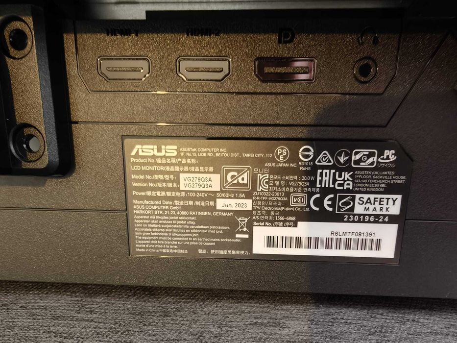 Monitor Asus TUF Gaming VG279Q3A