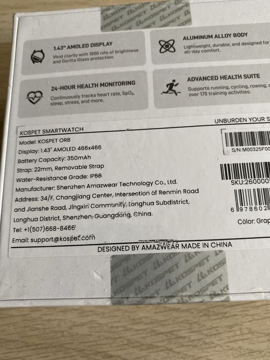 Smartwatch Kospet ORB