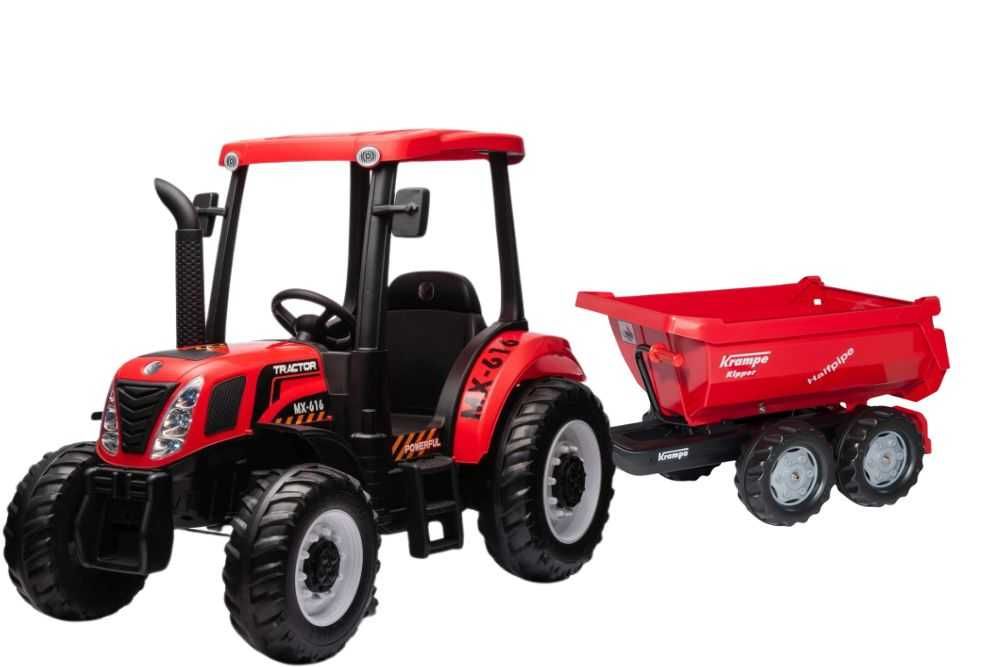 Duży traktorek elektryczny NEW HOLLAND z przyczepą kabina + pilot mp3