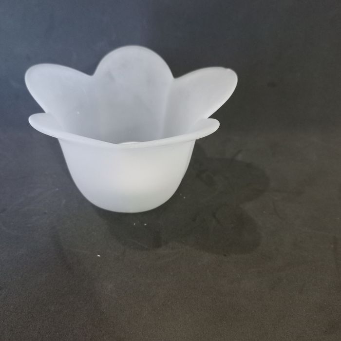 Porta velas vidro flor