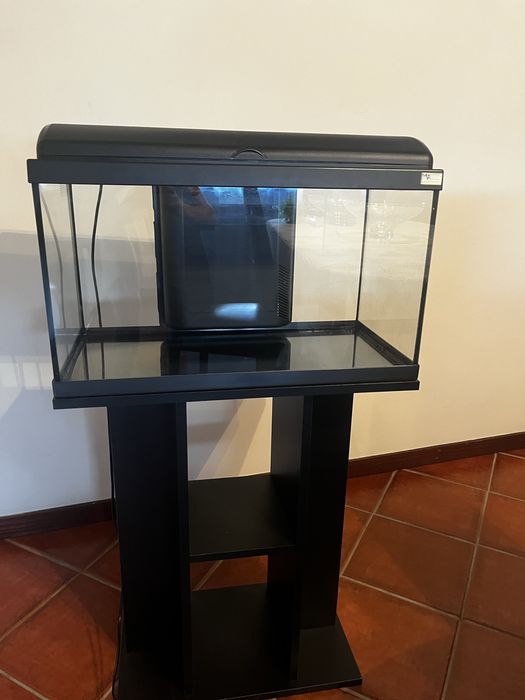 Aquário grande + móvel feito á medida + acessórios