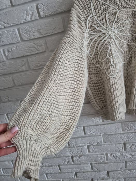 Piękny gruby sweter uni sm