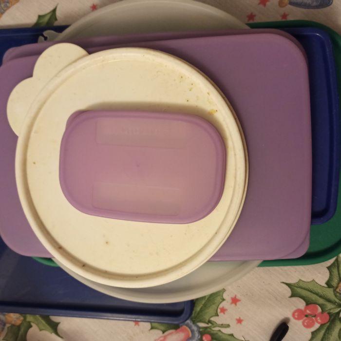 Tampas Frigoverre e Tupperware