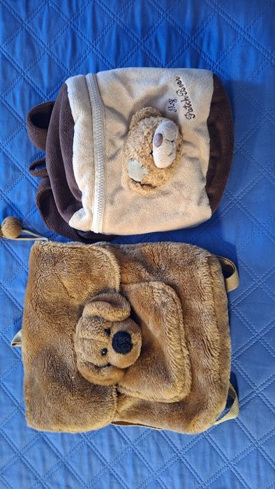 2 super plecaczki z pieskiem i misiem
