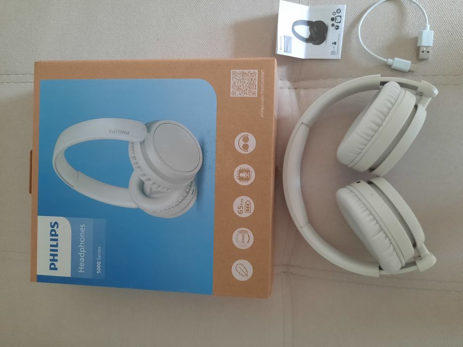 Auscultadores sem fios Philips TAH 5209 branco.
