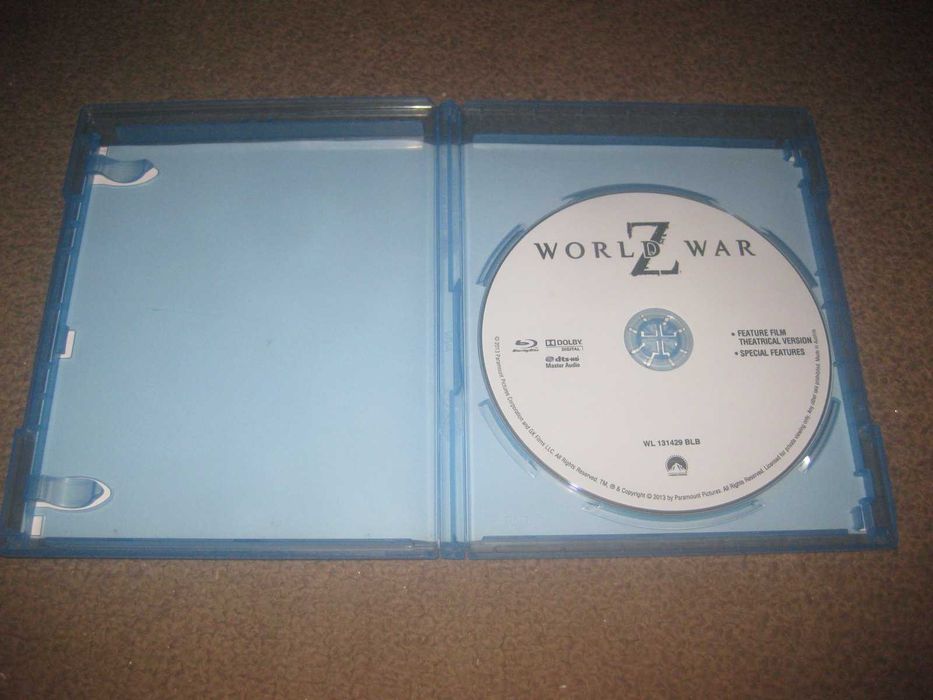 Blu-Ray "WWZ - Guerra Mundial" com Brad Pitt