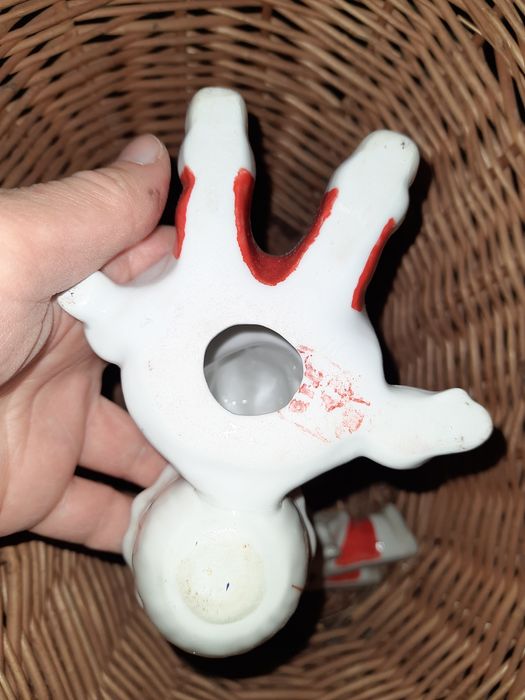 Porcelanowe świeczniki figurka Mikołaj radziecka