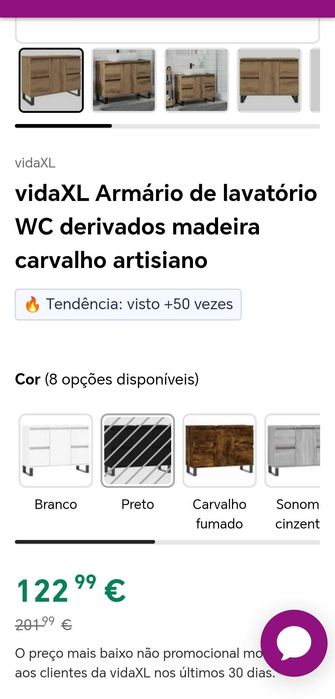 Móvel de casa de banho em madeira