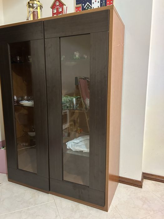 Cristaleira madeira carvalho