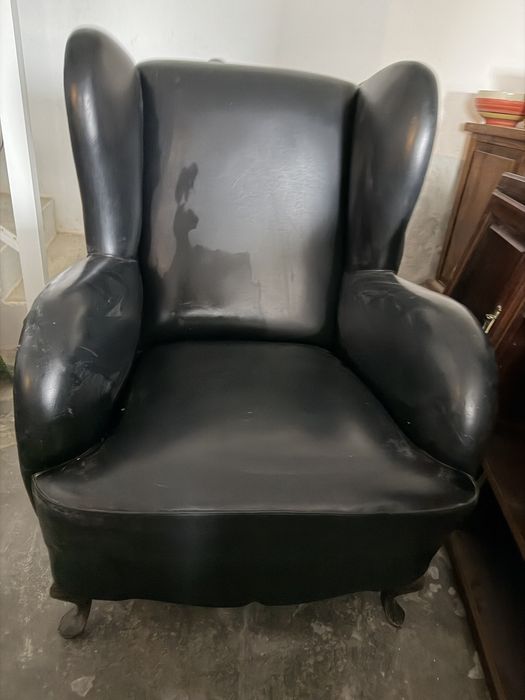 Dois cadeiroes  de pele