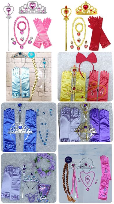 Аксесуари для принцес корона тіара коса паличка діадема туфлі