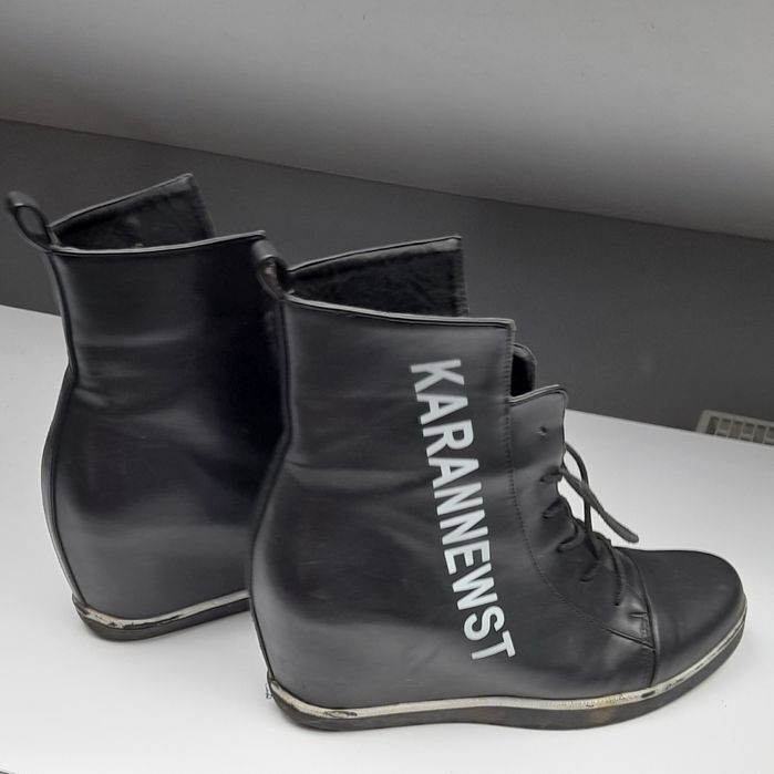 Buty damskie 40 elegance czarne ponad kostke