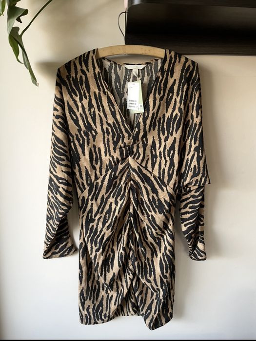 Brazowa sukienka H&M rozmiar M NOWA