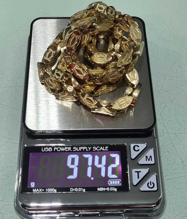 Nowy  złoty łańcuszek Cartier pr.585 60cm