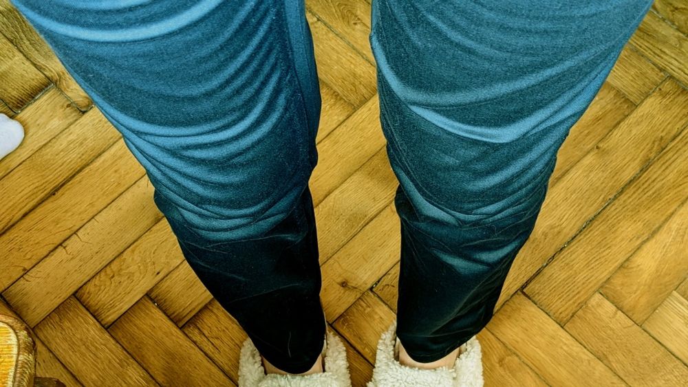 Темно-зелені Skinny брюки Zara, EU40
