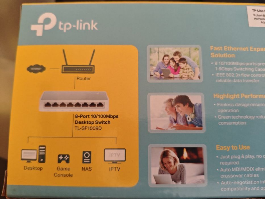 Vendo Switch TP-Link TL-SF1008D 8 Portas 10/100Mbps