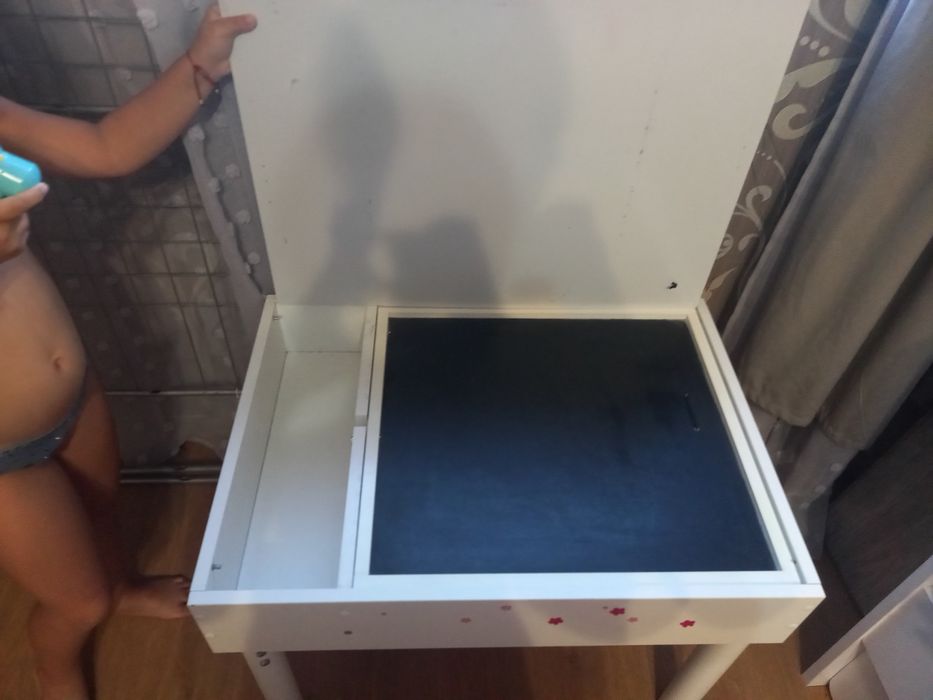 Детский световой стол-песочница с графитной доской + стул