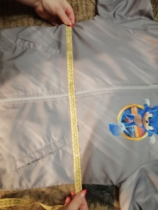 Куртка вітровка для хлопчика 128 см Sonic з капюшоном
