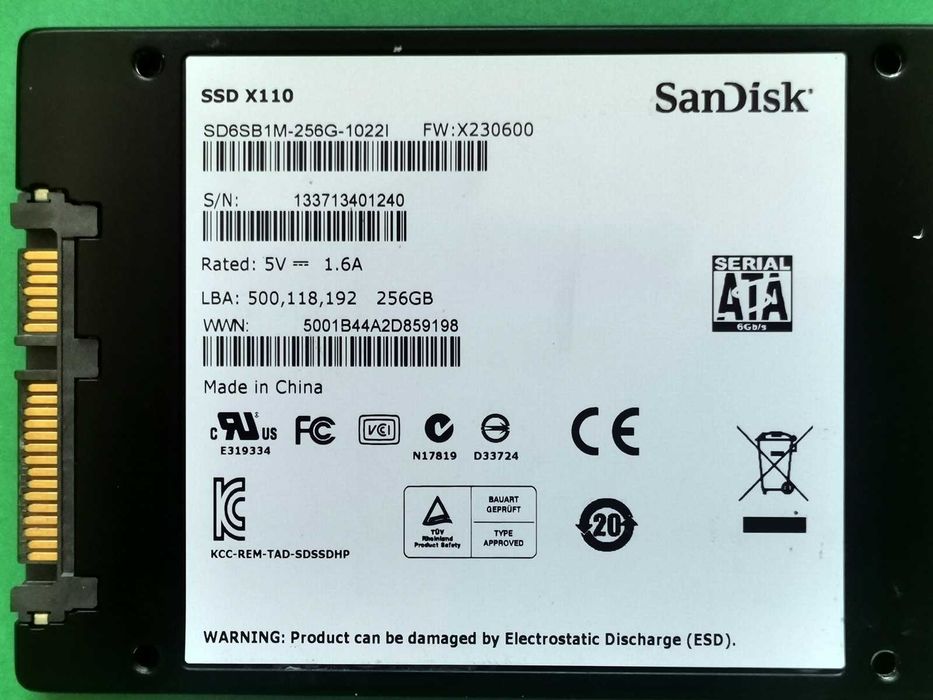 SSD 256GB SanDisk x110