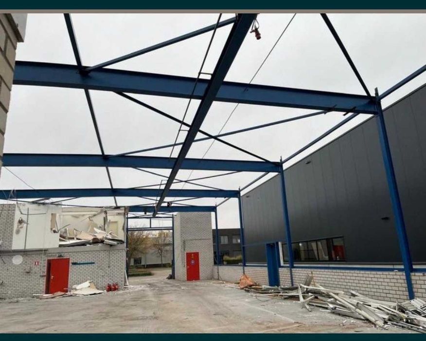 Hala stalowa konstrukcja 570 m2 super stan konstrukcja stalowa hali
