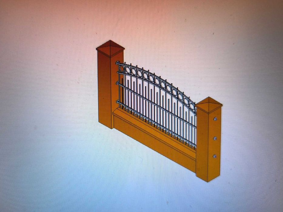 Przęsła stalowe płotu ocynkowane ogniowo