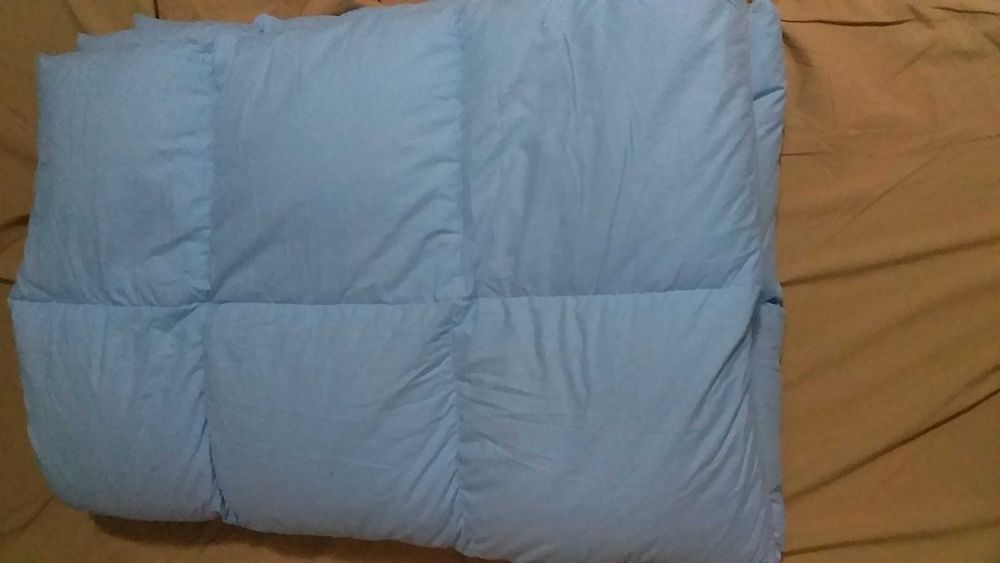 Ковдра ,одіяло блакитне-пухове-пух/перо- 2*1,4