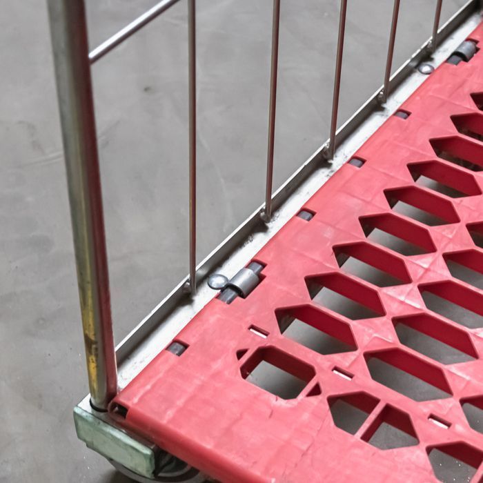 Rollkontener (rollcage, rollbox) wózek siatkowy transportowy czerwony