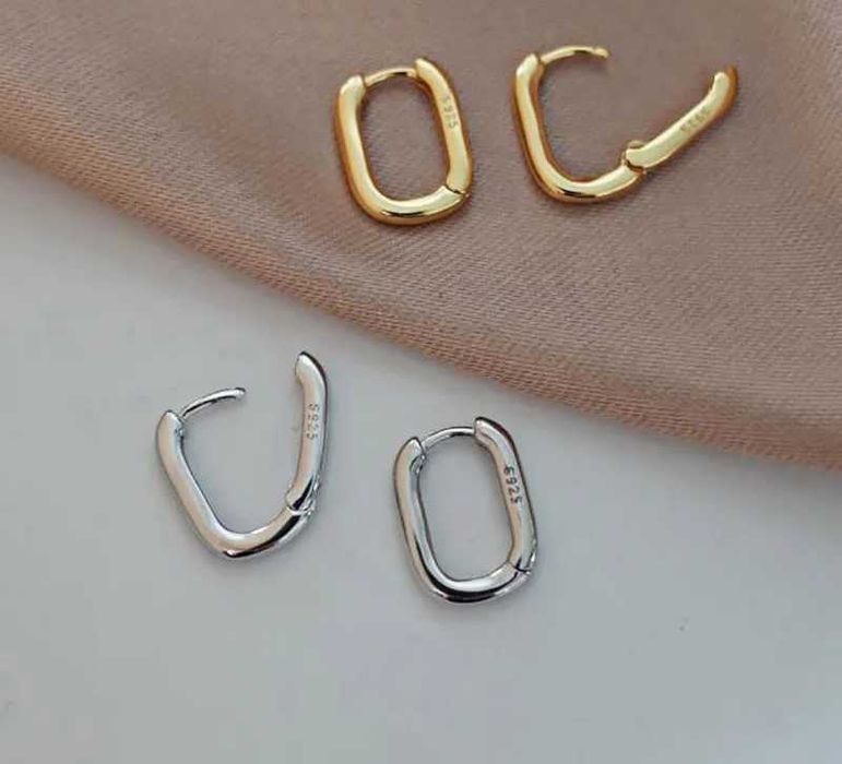 Трендові сережки посріблені 925 проба