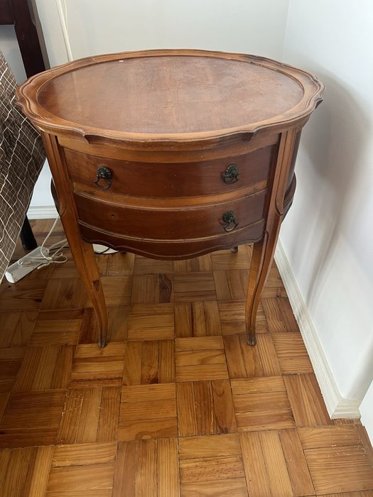 Mesa redonda madeira maciça de sala