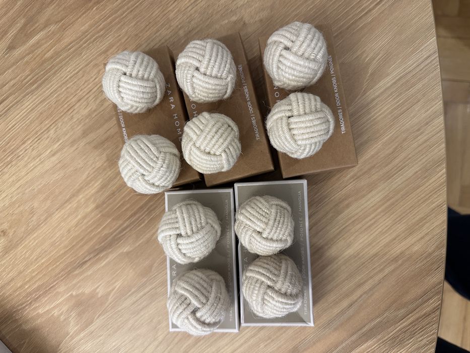 10 gałek meblowych materiałowych Zara home