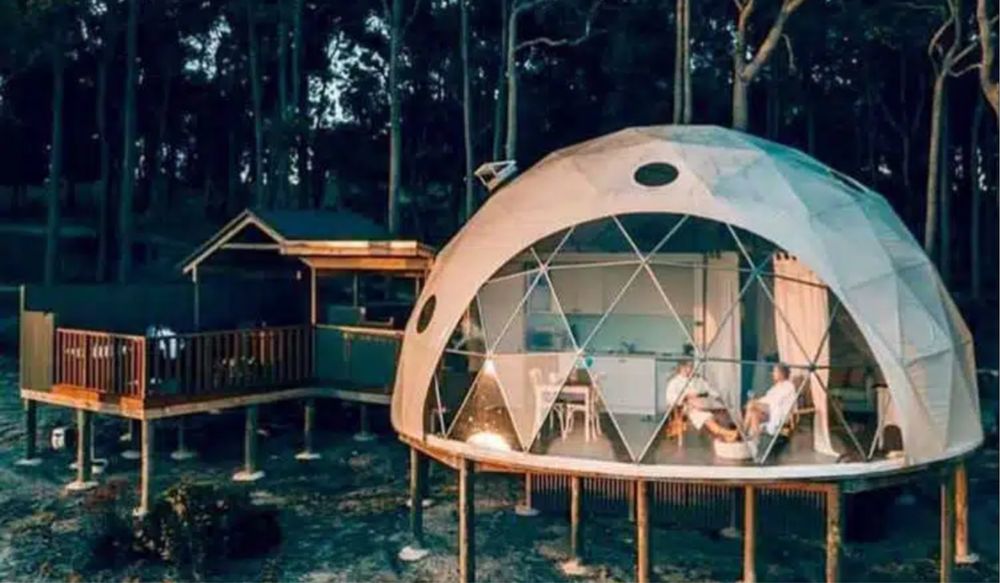 OKAZJA NOWA Całoroczna kopuła geodezyjna Pacific Domes z ociepleniem