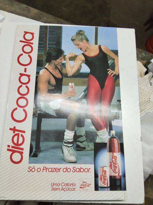 Publicidade em cartão Coca-Cola