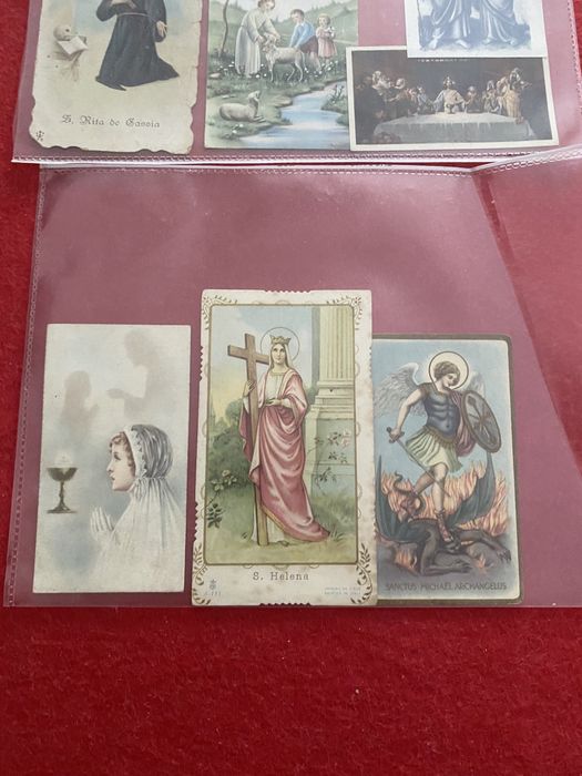 Lote de Antigos Registos de Santos protetores