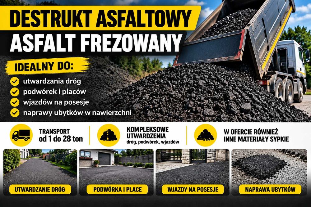 Destrukt Asfaltowy – Asfalt Frezowany